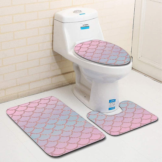 Toilet Mat Sets (Color and Design May Vary)