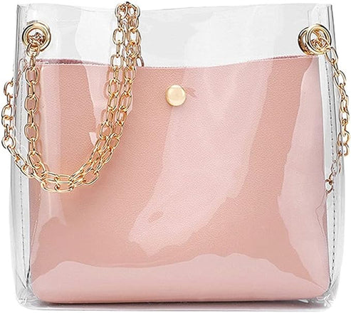 Transparent Bucket Bag Pink